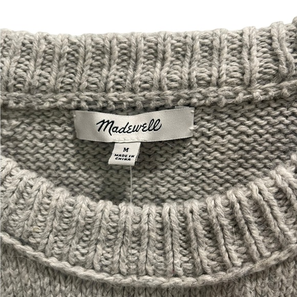Madewell Dreamer Embroidered Alpaca Cotton Blend Keaton Pullover Sweater Size M - Picture 6 of 13